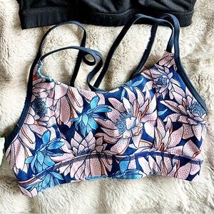 Born Primitive Floral Sports Bra - Blue and Pink